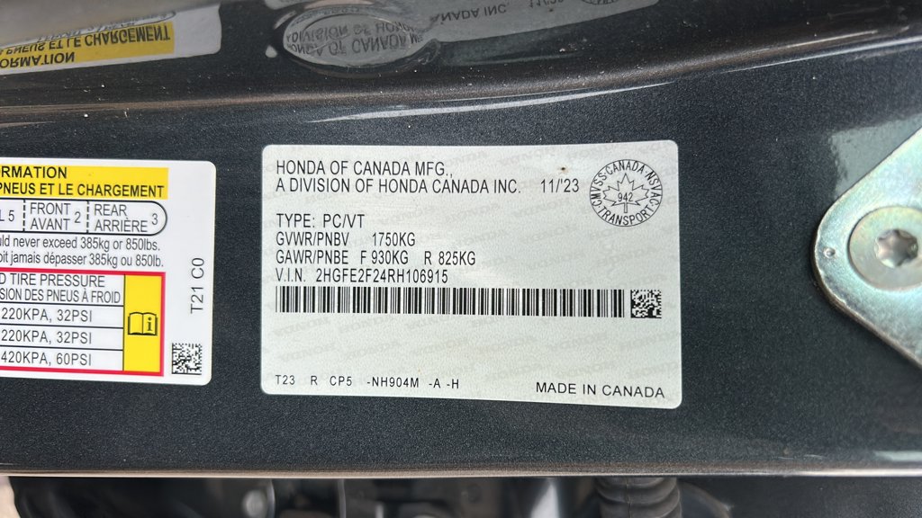 Used 2024 Honda Civic Sedan LX-B LX-B CVT for sale online - Toronto Credit Auto