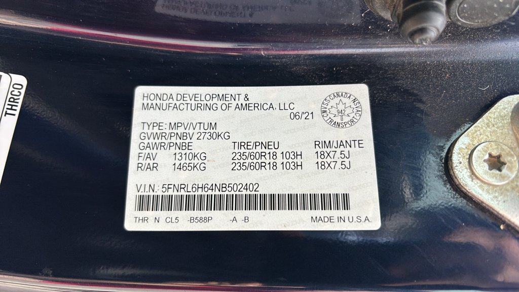 Used 2022 Honda Odyssey EX-L for sale online - Toronto Credit Auto
