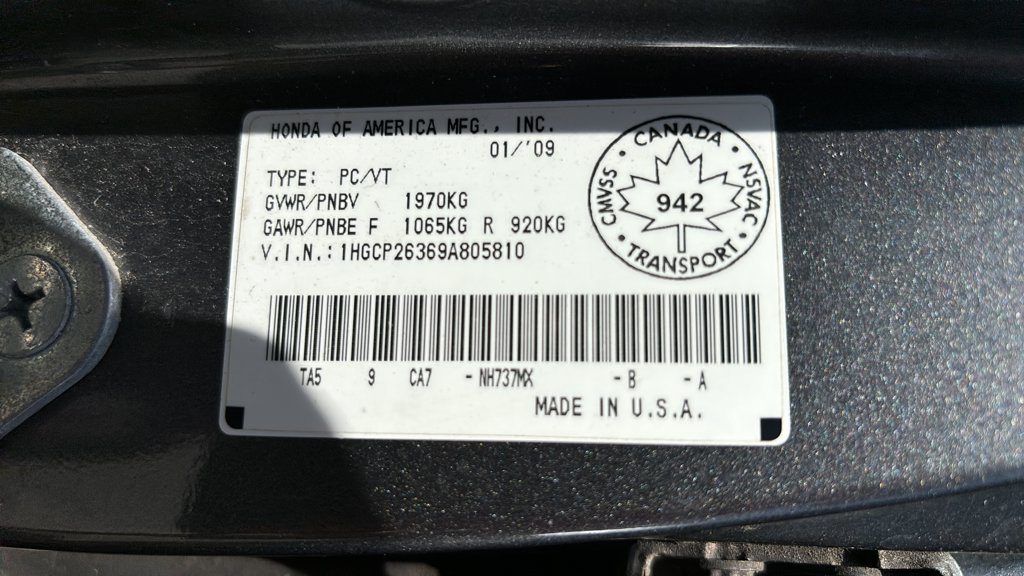 Used 2009 Honda Accord Sedan LX 4dr I4 Auto LX for sale online - Toronto Credit Auto