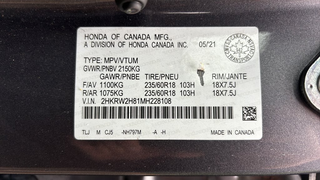 Used 2021 Honda CR-V EX-L EX-L AWD for sale online - Toronto Credit Auto
