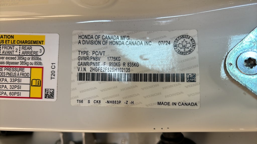 Used 2025 Honda Civic Sedan Sport Sport CVT for sale online - Toronto Credit Auto