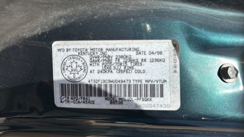 Used 1998 Toyota Sienna LE for sale online - Toronto Credit Auto