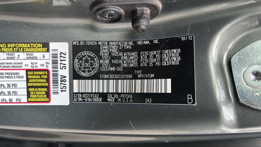 Used 2013 Toyota Sienna LE 5dr V6 LE 8-Pass FWD for sale online - Toronto Credit Auto