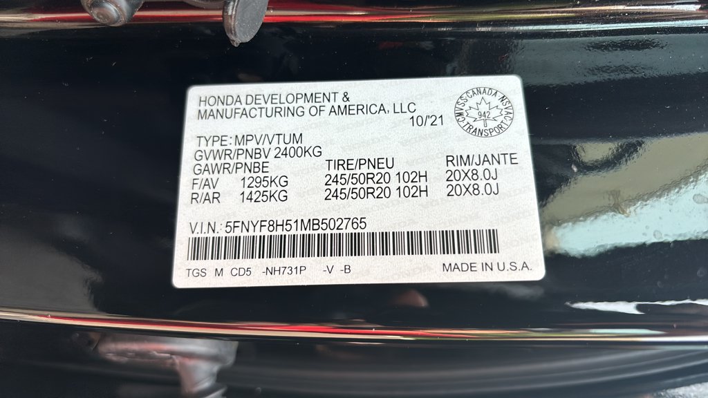 Used 2021 Honda Passport EX-L EX-L AWD for sale online - Toronto Credit Auto